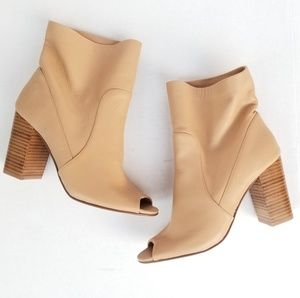 Chinese Laundry Leather Peep toe booties